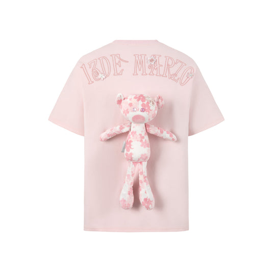 13De Marzo Plush Sakura Bear Limited T-Shirt Pink