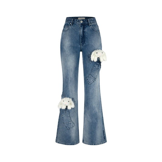 13De Marzo Doozoo Denim Bow Jeans Blue