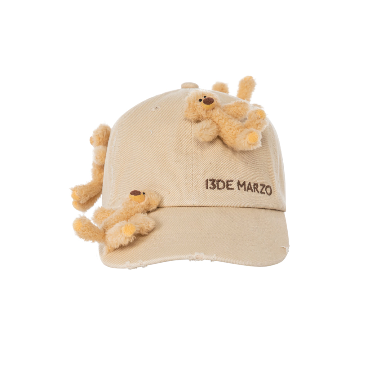 13De Marzo Mini Bears Denim Cap Khaki