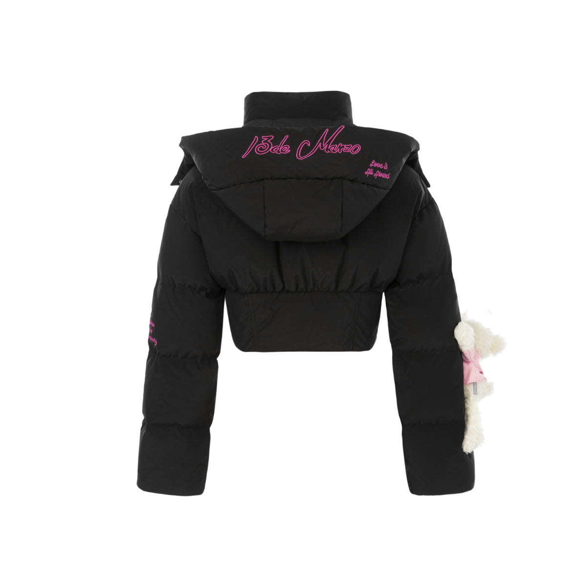 13De Marzo X Hello Kitty Bear Short Down Jacket Black