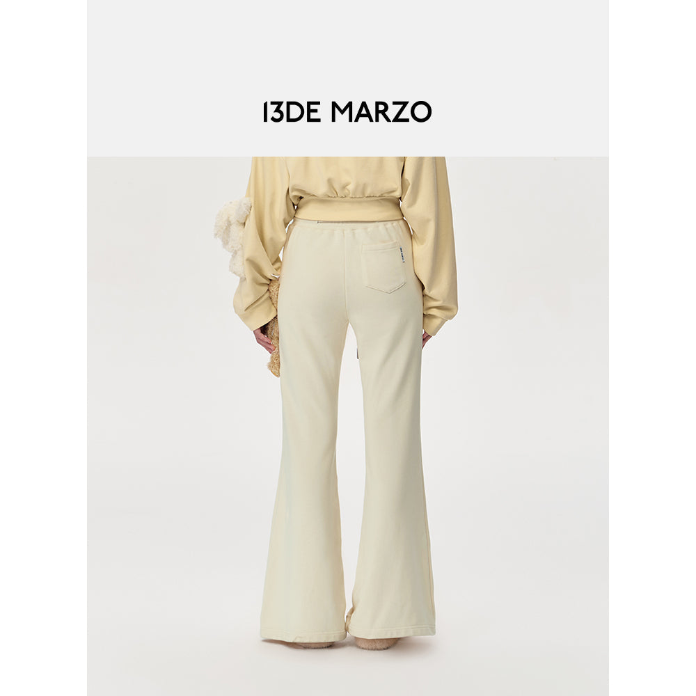 13De Marzo Doozoo Flare Sweat Pants Beige