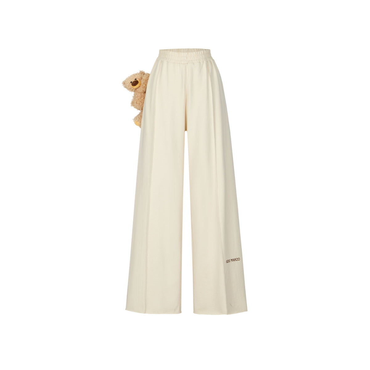 13De Marzo Embroidery Logo Wide Leg Pants Beige