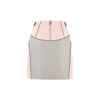 Weird Market Racing Leather Tube Skirt Pink