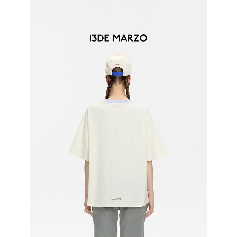 13De Marzo Doozoo Crayon Logo T-Shirt White