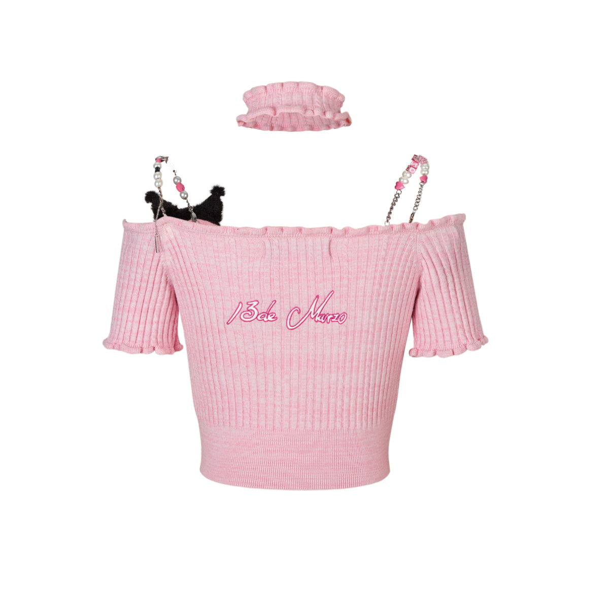 13De Marzo X Kuromi Knit Top Pink