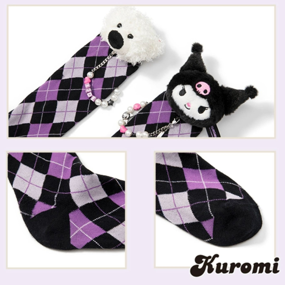 13De Marzo X Kuromi Diamond Chain Stocking