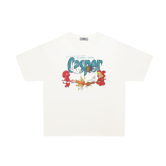 Purey Casper Cartoon Printed T-Shirt White