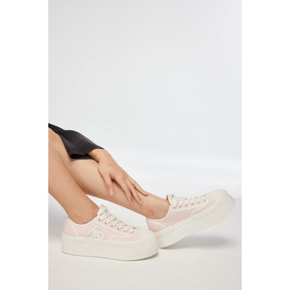 Ann Andelman Classic Court Platform Canvas Sneaker Pink