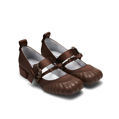 Lost In Echo Square Toe Ballet Mary Jane Caramel