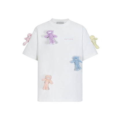 13De Marzo Plush Rainbow Bears T-Shirt White