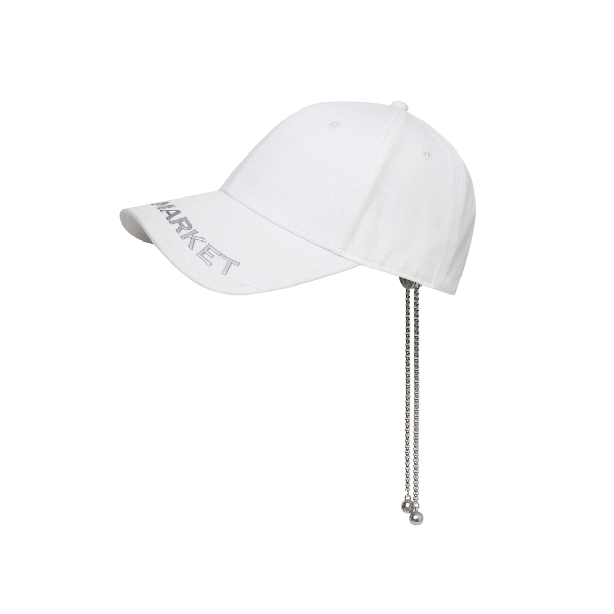 Weird Market Chains Denim Cap White