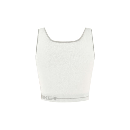 Weird Market Basic Logo Knit Vest White