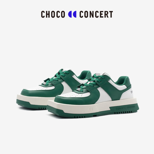 Choco Concert Mis-Matched Square Toe Sneaker Green