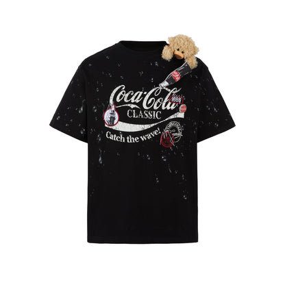 13De Marzo X Coca-Cola Bear Water Drop T-Shirt Black