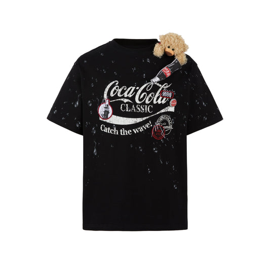 13De Marzo X Coca-Cola Bear Water Drop T-Shirt Black