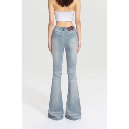 NotAwear High Waist Elastic Flare Jeans Blue