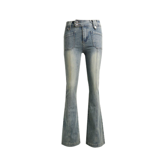 West.Y Vintage Washed Flare Denim Pants