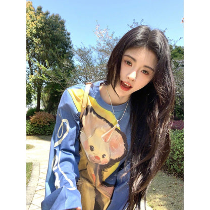 FORDARE Printed Unicorn Bear L/S T-Shirt Blue