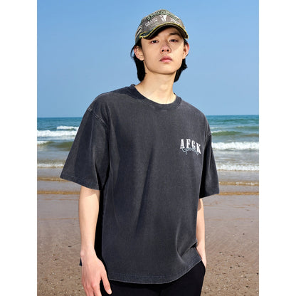 AFGK X GoodBai Printed Three Angels T-Shirt Black