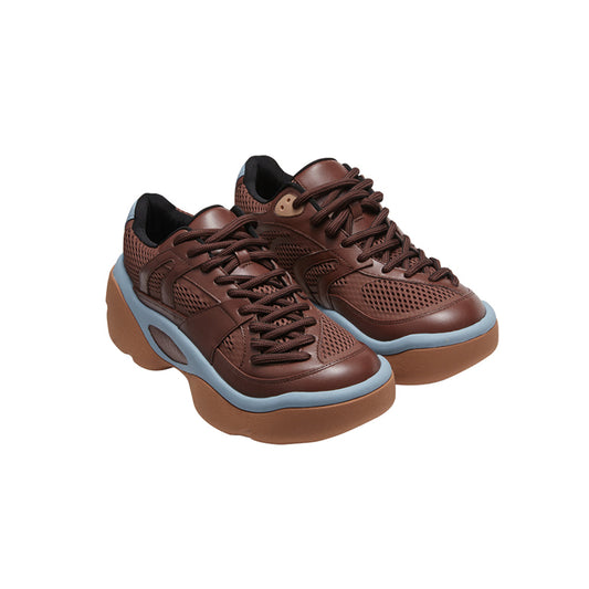 Lost In Echo Twist Upper Thick Sole Casual Retro Sneaker Brown