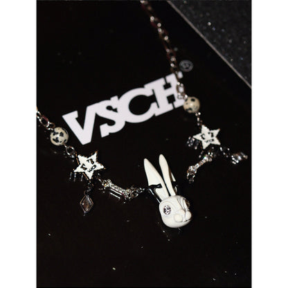 VSCH Rabbit Lucky Star Necklace Silver