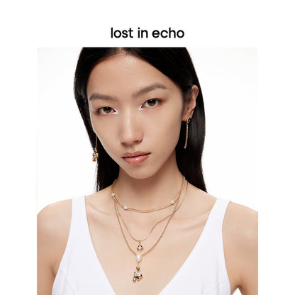 Lost In Echo Yetti Balloons Three-Layer Necklace Gold