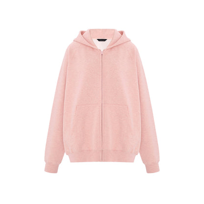 Concise-White Back 97 Logo Zip Up Hoodie Pink