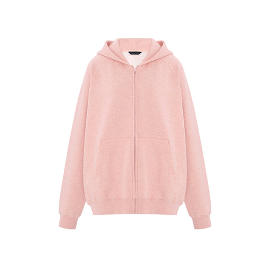 Concise-White Back 97 Logo Zip Up Hoodie Pink