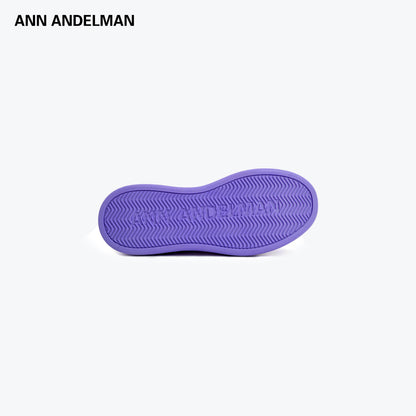 Ann Andelman Logo Heel Platform Sneaker Purple