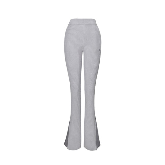 NotAwear Ice Silk Stretch Knitted Flare Pants Grey