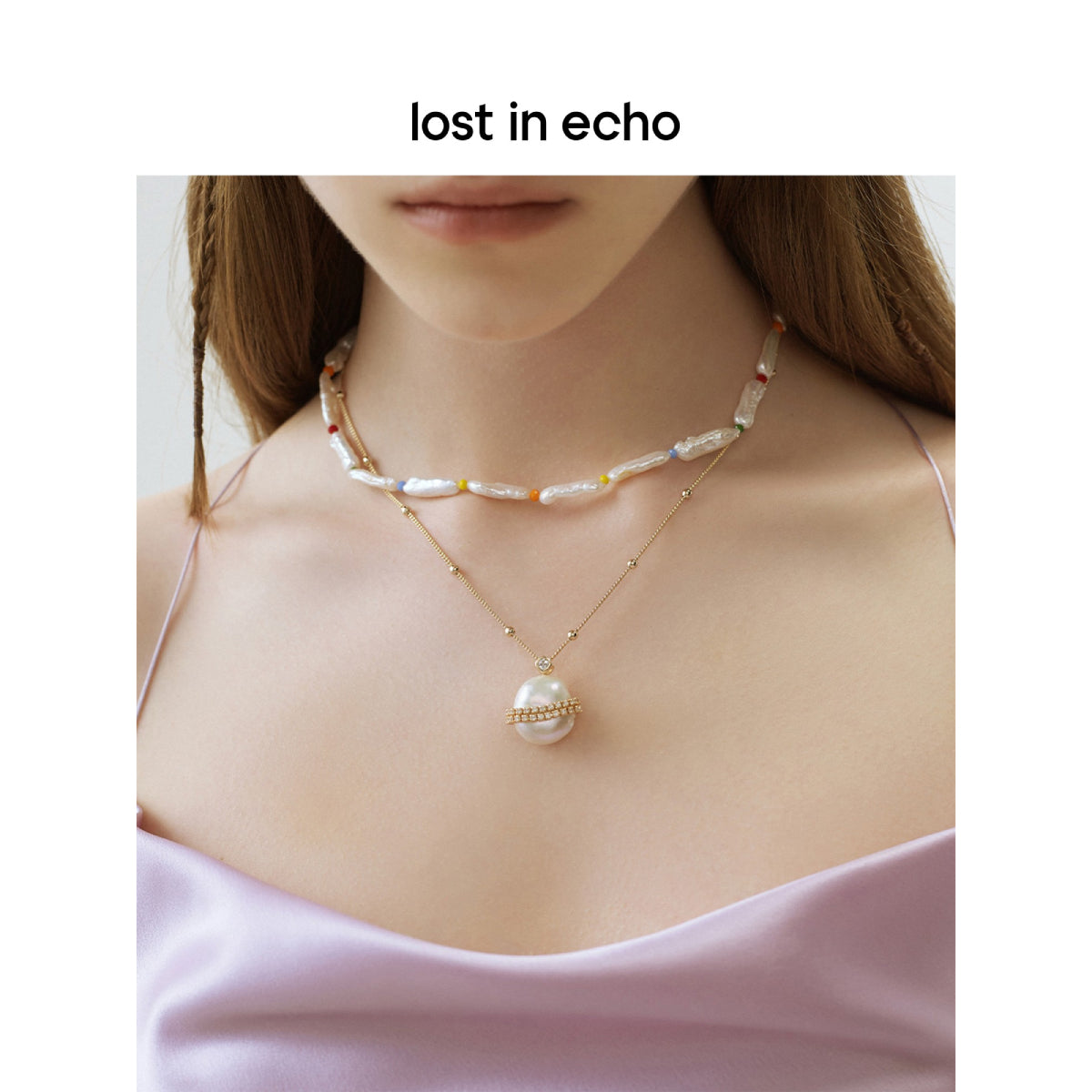 Lost In Echo Clean Pear Golden Chain Necklace