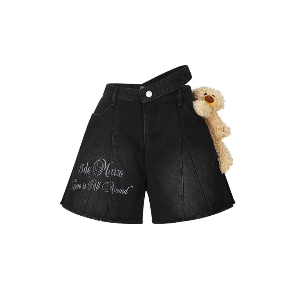 13De Marzo Doozoo Washed Skirt Shorts Black