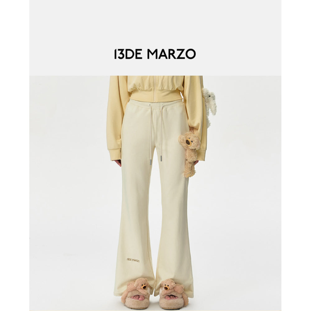 13De Marzo Doozoo Flare Sweat Pants Beige