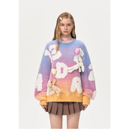 13De Marzo Float Cloud Balloon Knit Sweater Pink