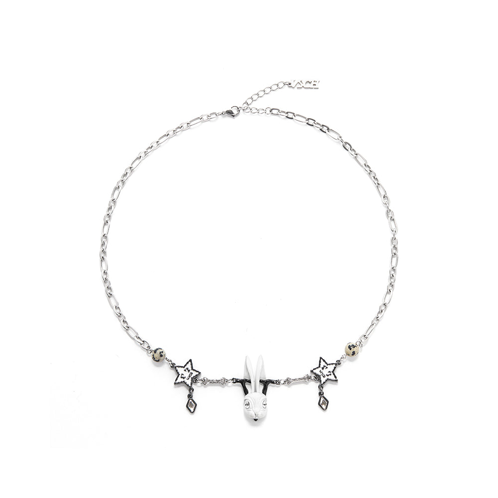 VSCH Rabbit Lucky Star Necklace Silver