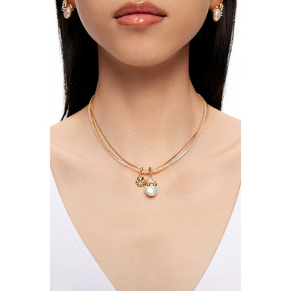 Lost In Echo Yetti Double-Layer Pearl Necklace Gold