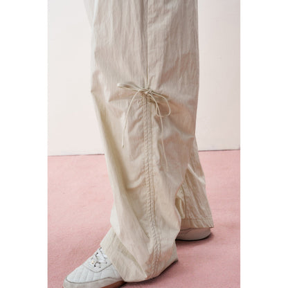 Kroche Bow Ties Thin Cargo Pants Khaki