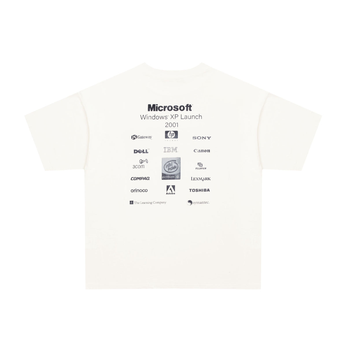 Purey Windows Logo Printed T-Shirt Vintage White