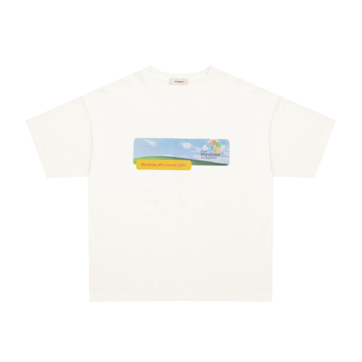 Purey Windows Logo Printed T-Shirt Vintage White