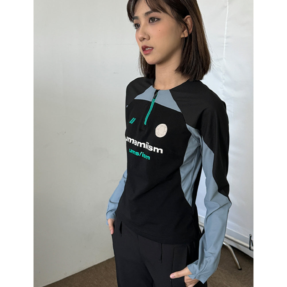 UMAMIISM Half-Zip Training Jersey Long Sleeve Women Top