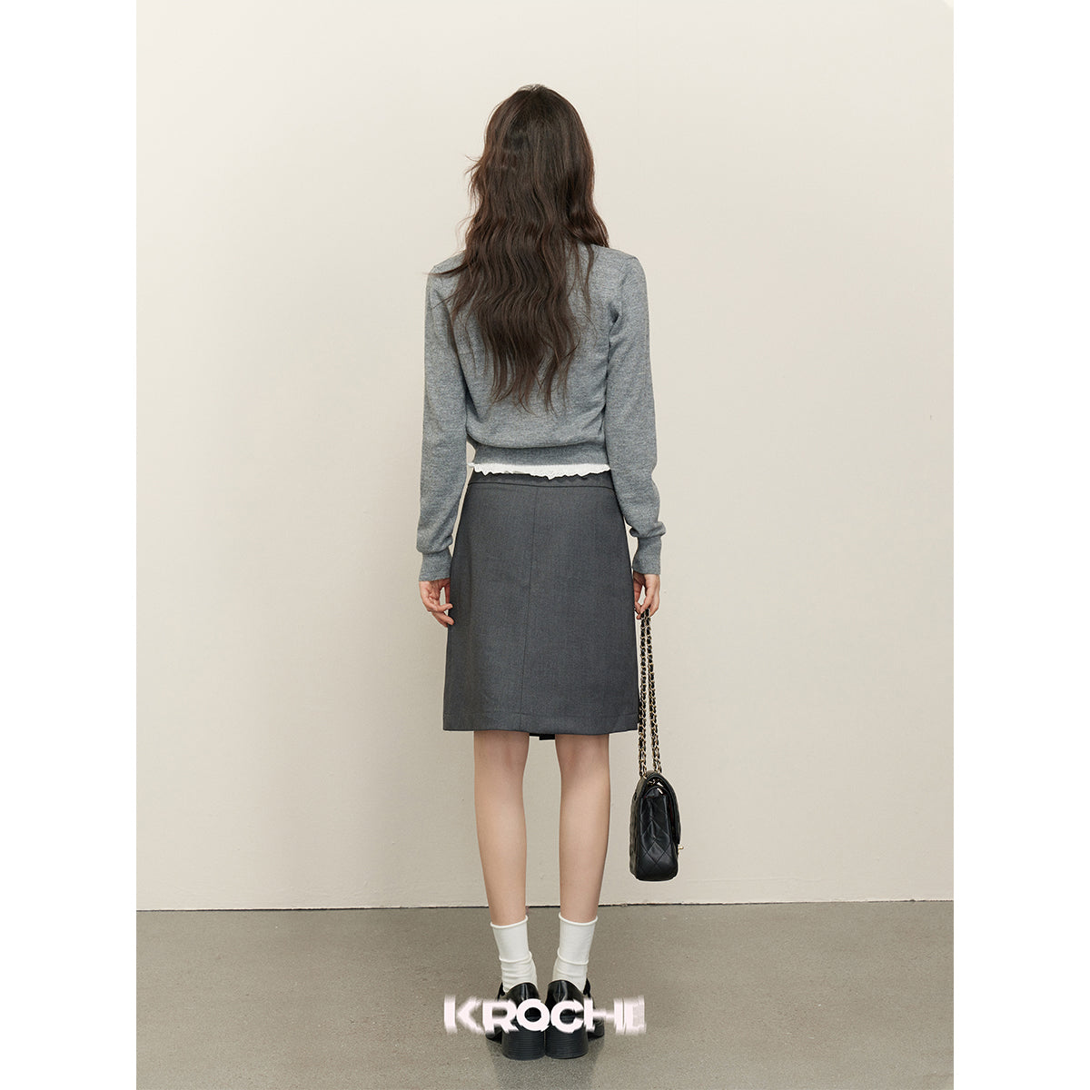 Kroche Classic Mid-Length Pleated Skirt