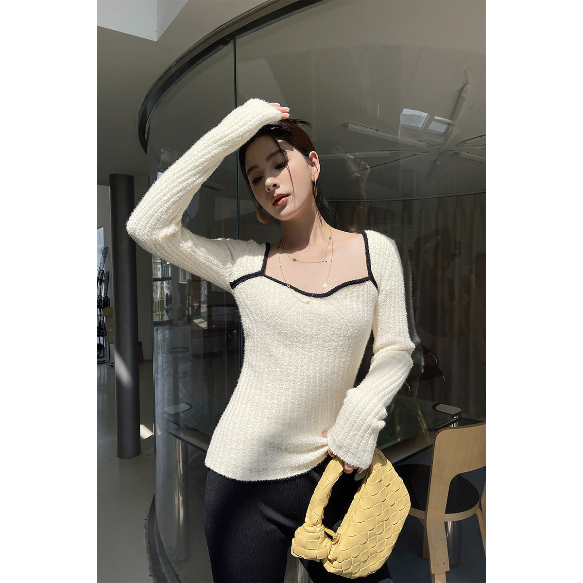 Rumia Aleph Knitted Jumper White