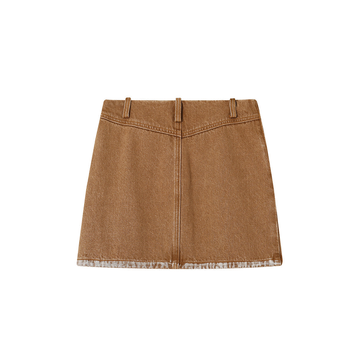 SomeSowe Logo Embroidery Washed Skirt Khaki