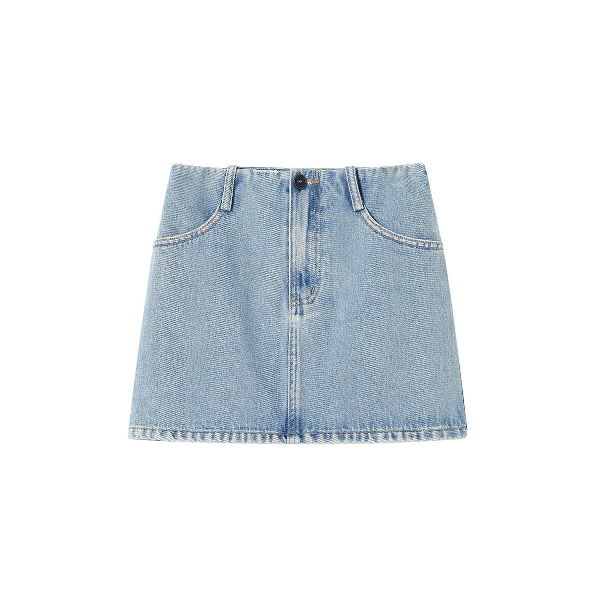 SomeSowe Logo Embroidery Washed Skirt Blue