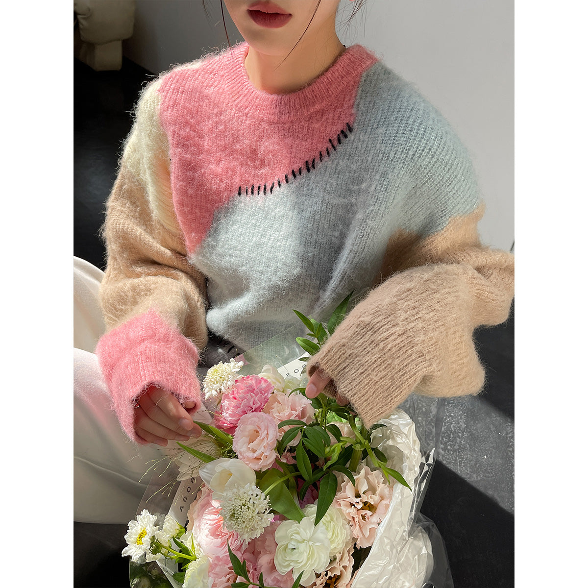 Rumia Lindon Knitted Jumper Pink Multicolour