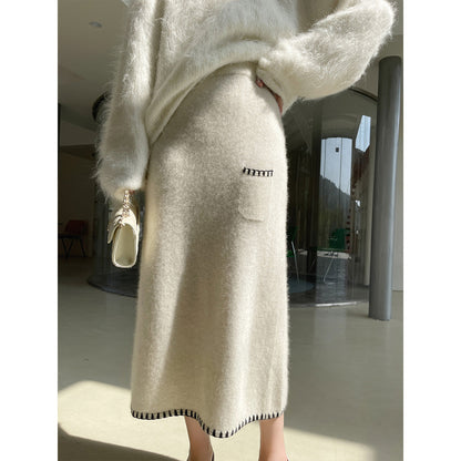 Rumia Nesci Knitted Skirt White