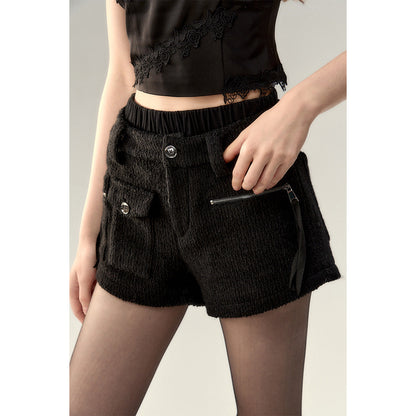 Via Pitti Cargo Pockets Double Waist Thick Shorts