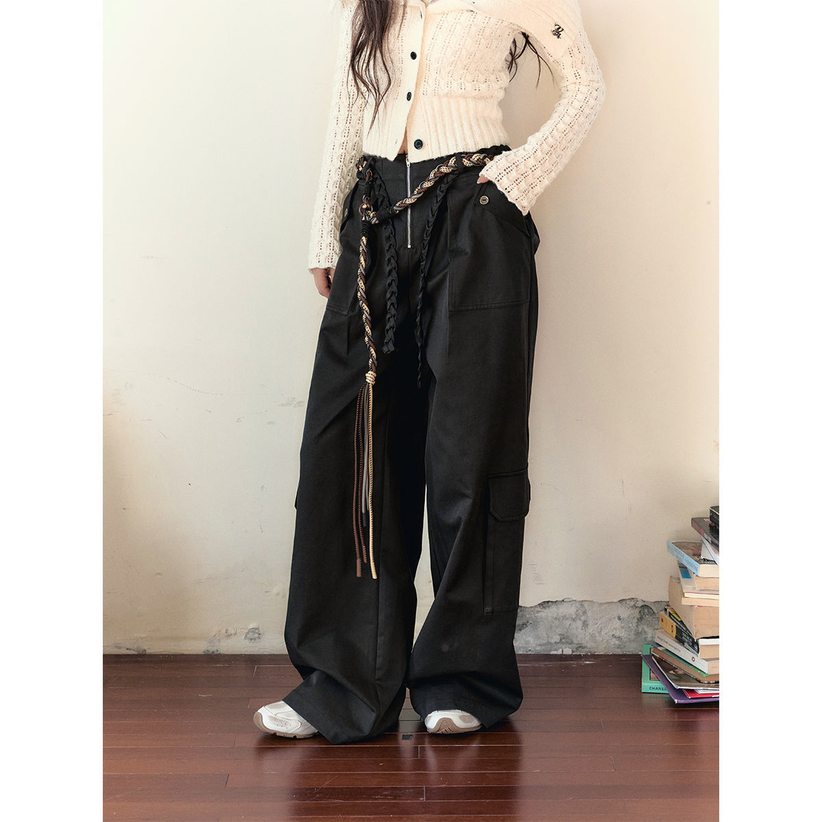 Via Pitti Vintage Big Pockets Cargo Pants Black