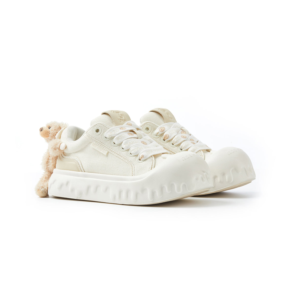 13De Marzo Plush Bear Melt Canvas Sneaker Beige