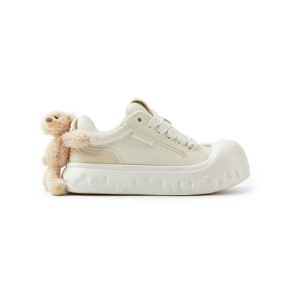 13De Marzo Plush Bear Melt Canvas Sneaker Beige